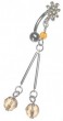 Bauchnabelpiercing: Bauchnabel Piercing Schmuck Yellow