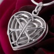 Herz Medaillon: Gothic Anh�nger Silber 