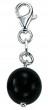 Charms Anh�nger aus Silber: Charm �Glasperle schwarz�