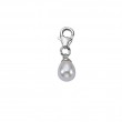 Charms Anh�nger aus Silber: Charm �Perle weiߓ