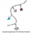 Bettelarmband: Silber Armband f�r Charms Anh�nger 19 cm