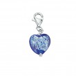 Charms Anh�nger aus Silber: Charm �Glasherz blau�