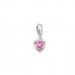 Charms Anh�nger aus Silber: Charm �Zirkonia Herz rosa�
