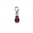 Charms Anh�nger aus Silber: Charm �Zirkonia Tropfen rot�