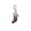 Charms Anh�nger aus Silber: Charm �Pumps lila�