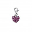 Charms Anh�nger aus Silber: Charm �Herz pink�