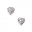 Kinder Ohrstecker Herz: Silber Kinderschmuck mit Kristall