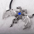 Drache Schmuck: Gothic Kette mit Pentagramm