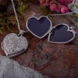 Herz Medaillon Silber Anh�nger mit Kette ,,I love you