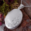 Medaillon mit Foto: Silber Anh�nger mit Kette