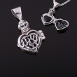Herz Anh�nger / Silber Medaillon zum �ffnen Rockabilly