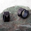 Totenkopf Schmuck: Edelstahl Creolen Ohrringe