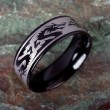 Edelstahl Ring f�r M�nner: Drachen Tribal