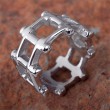 Kettenring: Edelstahl Herren Ring