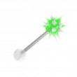 Zungenpiercing: Zunge / Zungen Piercing Koosh gr�n-wei�