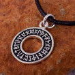 Germanen Schmuck: Runenring Amulett mit Band