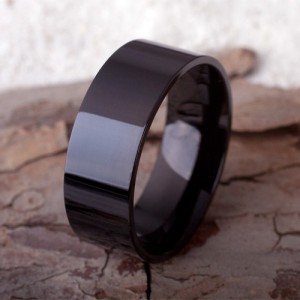 Herren Ring: Edelstahl Ring f�r M�nner schwarz