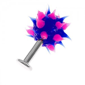 Piercing Lippe: Labret UV Koosh Piercing Schmuck