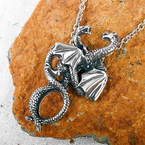 Bild Drachen Anh�nger mit Kette: Gefl�gelte Schlangen